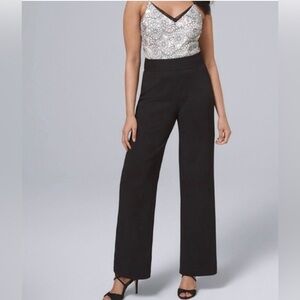 White House Black Market Black Wide-Leg Jumpsuit